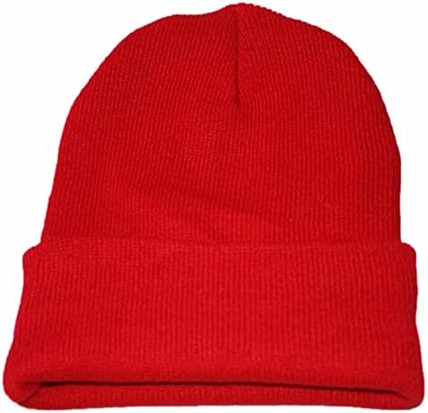 כובע חם לגברים מתיחה רכה עבה בצבע מוצק חמוד כובע חורף ספורט קלאסי לריצת סקי