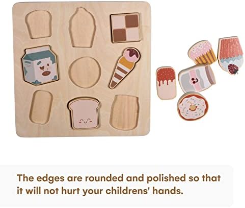 התנהגות ילדותית צעצועים של לוח חידות מעץ - צעצועי מונטסורי, חידות עץ לפעוטות - לוח יתדות חינוכי - לימוד חידות