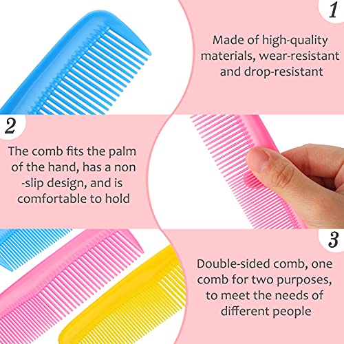 12 חתיכות צבעוני שיער קומבס סט לילדים נשים גברים צבעוני פלסטיק בסדר הלבשה מסרק
