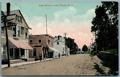 אגם פלאסיד ניו יורק אגם רחוב עתיק גלויה