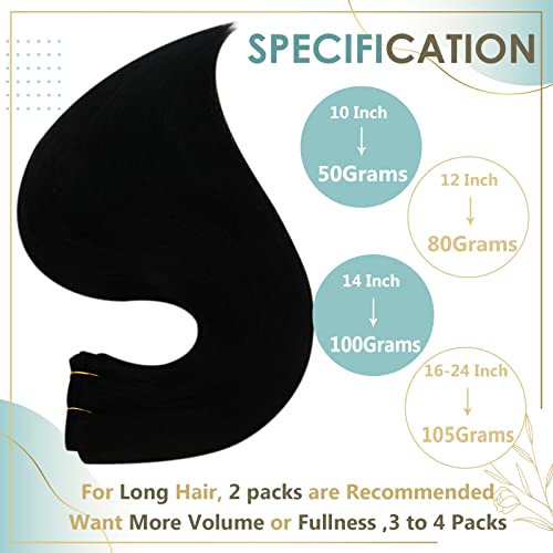 ברק מלא שחור קליפ שיער טבעי הרחבות לנשים 120 גרם 7 יחידות ולתפור בתוספות שיער שיער טבעי טבעי מארג חבילות
