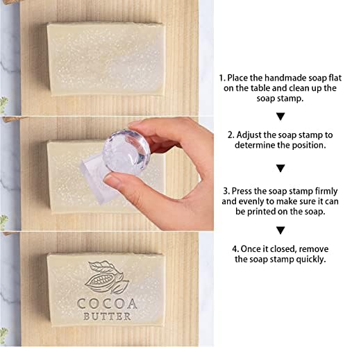 Ph פנדאהל חותמות סבון חמאת קקאו חותמת סבון בעבודת יד עם ידית סבון צמח חותמת חותמת איטום שקוף חותמת שעווה עם ידית