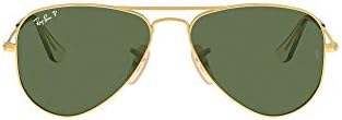 ריי-באן ג 'וניור ר' ג ' יי 9506 משקפי שמש מתכת טייס, אריסטה / ירוק מקוטב, 52 מ מ