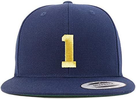 טרנדי הלבשה חנות מספר 1 זהב חוט שטוח ביל סנאפבק בייסבול כובע