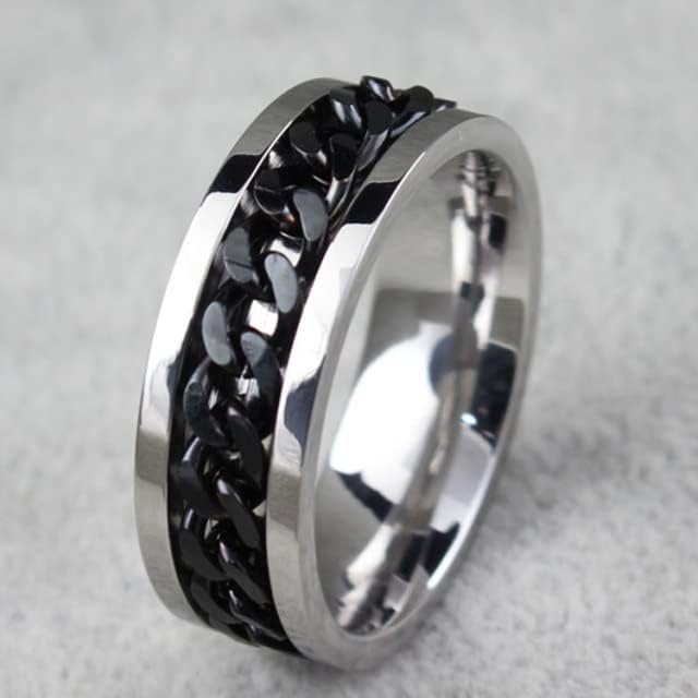 קולסו 8 ממ כסף שרשרת טבעת עבור גברים ונשים-45829