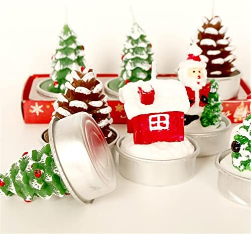 נרות חג המולד של ICJJL קישוטי חג המולד נרות לא מרוכזים מערכים 3 יחידות נרות רומנטיות למסיבה ביתית חג המולד חג