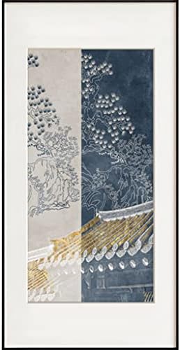 מרפסת סינית בסגנון סיני ציור דקורטיבי תלוי ציור תה חדר תה סגנון לאומי ציור קיר סלון