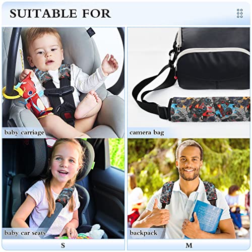 מכונית רכב מכונית מכונית כחולה אדומה מכונית רצועת מושב לילדים לתינוק 2 מחשב רכב מושב רכב רצועות כרית כרית