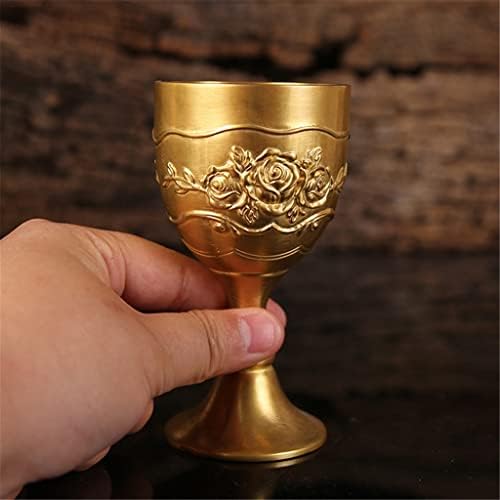 עבה פליז מיני יין זכוכית הקלה וודקה גביע 100 מ ל 50 מ ל רוחות כוס זהב עתיק כוס נייד חתונה קישוט