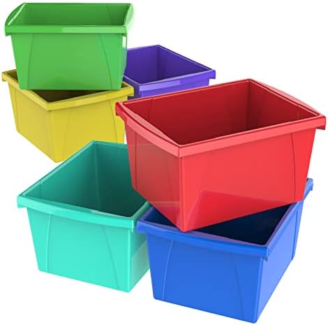 Storex Storage סל, יחידה יחידה, 10 x 12 5/8 x 7 3/4, 4 ליטר, צבע מגוון, פלסטיק