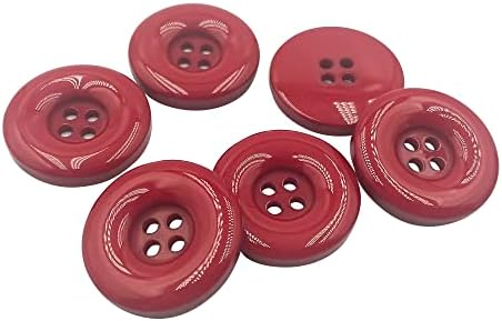 כפתורי שרף של 40 יחידות 1 אינץ 'עגול 4 חורים כפתורים-מעיל מעילים כפתורי מכנסיים למכנסיים לבגדי