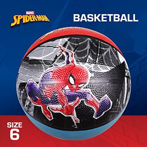 מארוול ספיידרמן כדורסל גודל 6, נוקמי מקורה וחיצוני משחק נוער ספורט כדור עבור בנים ובנות, רב