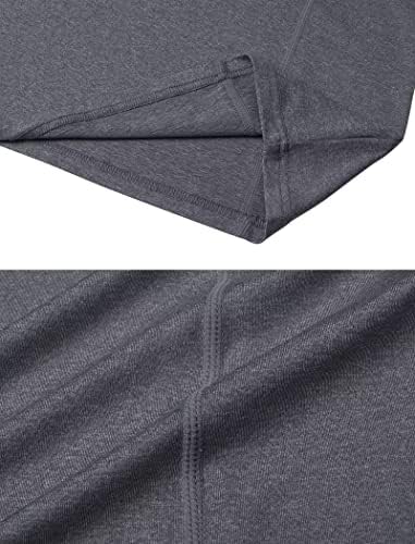 Kefitevd's UPF 50+ חולצות הגנה מפני שמש שרוול ארוך יבש מהיר 1/4 סוודר רוכסן לטיולים עם ריצת חולצות פולו גולף