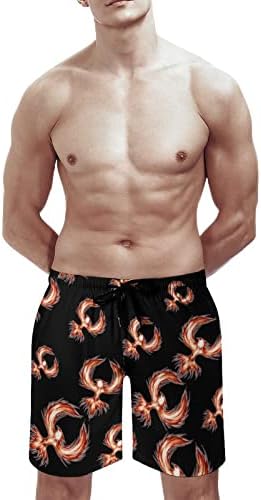 מכנסי הפניקס המיתולוגיים של מכנסיים קצרים של אימון מזדמנים מכנסיים קצרים חוף מזדמנים עם כיסים