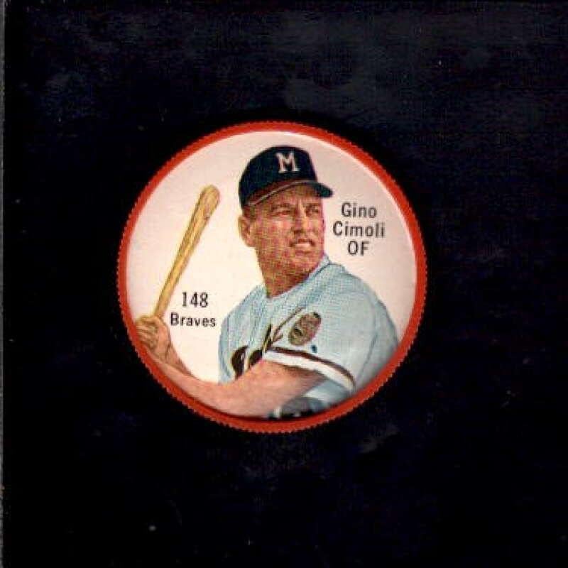 148 Gino Cimoli - 1962 מטבעות סלדה כרטיסי בייסבול מדורגים NM - MLB Photomints and Coin