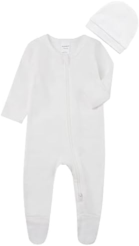 Hajakadas-y Baby Boys Goton Sleep ומשחק PJs, סרבל סרגל כושר, רוכסן קדמי פיג'מה קדמי