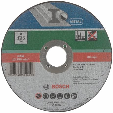 Bosch 2609256317 DIY חיתוך דיסק מתכת 125 ממ Ø x 2.5 ממ ישר