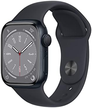 Apple Watch Series 8 - מארז אלומיניום של חצות עם להקת ספורט חצות