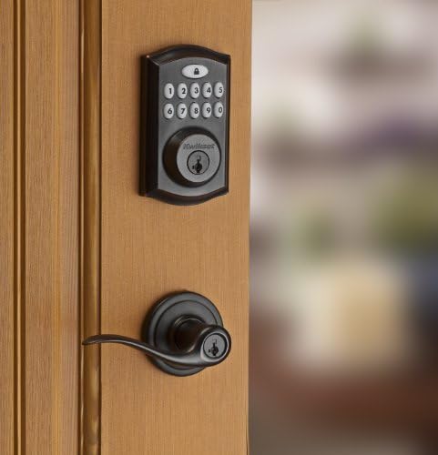 קוויקסט 99130-003 קוד חכם 913 כניסה ללא מפתח ללא מפתח אלקטרוני נעילת דלת בריח עם אבטחת מפתח חכם, ברונזה