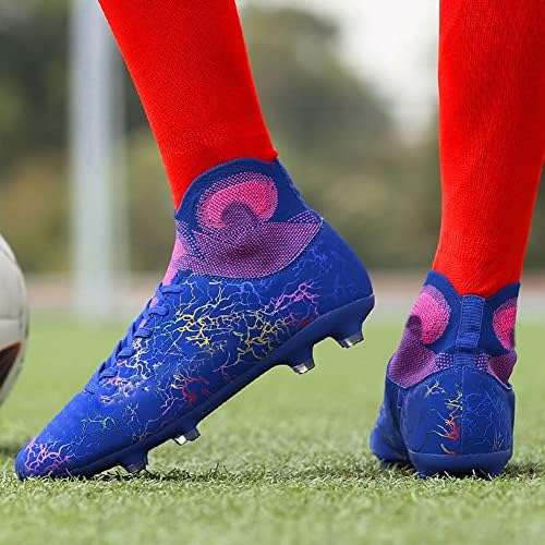 יוניסקס של סוליות אימון אתלטי החלקה ארוך הרבעה גבוהה למעלה כדורגל כדורגל נעליים עבור נוער