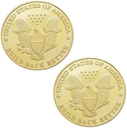 חבילת שני בלינקי נשיא ארצות הברית 46 ג ' ו ביידן על דגל ארצות הברית מטבע מצופה זהב הנצחה לבנות בחזרה טוב יותר