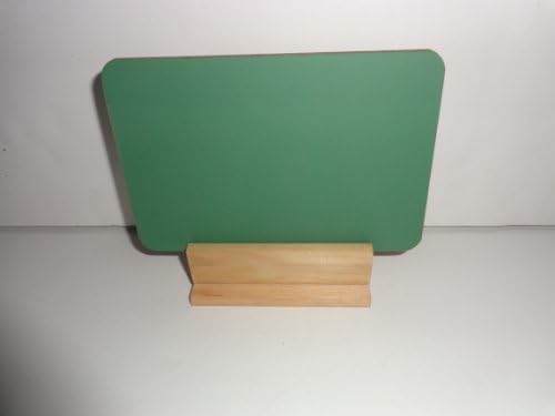 4X6 לוח גיר ירוק עם מסעדת תצוגת כרטיסי עץ בסיס עץ