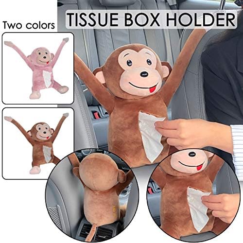 מחזיק רקמות קוף, צעצוע יצירתי חמוד קריקטורה מצויר של בעלי חיים מחזיק נייר טקק