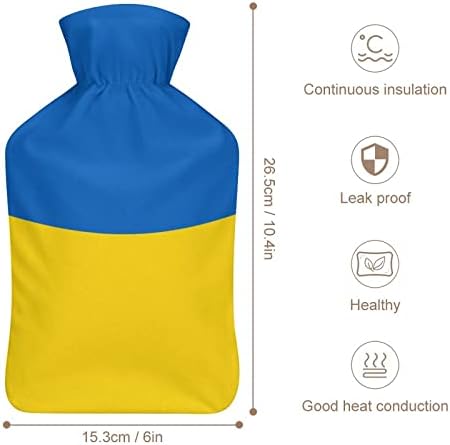 דגל של אוקראינה שקית מים חמים מצחיק זריקת מים קטיפה גומי בקבוק מים חמים כף רגל חמה