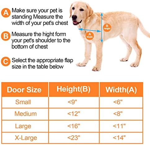 בעלי חיות מחמד דלת כלב עמידה בפני מזג אוויר, מסגרת פנימית דלת לחיות מחמד מאלומיניום גדולה במיוחד 14.17 על 23.62
