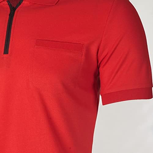 חולצות פולו מזדמנים לגברים 2023 קיץ חולצות גולף רוכסן בכושר רגיל חולצות טי עם שרוול קצר מרקם