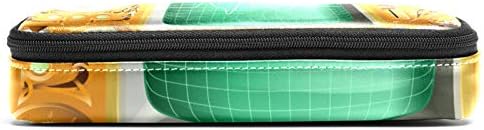 סגנון ויקטוריאני בסגנון גראנג 'שחקן מדיה איור 84x55in עיפרון עור תיק עט עם רוכסן כפול רוכסן תיק אחסון תיק