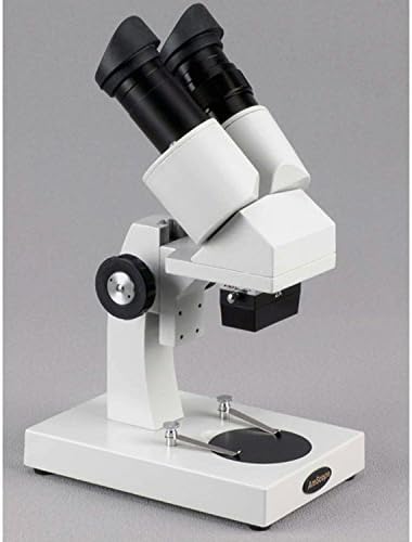 מיקרוסקופ סטריאו משקפת נייד של אמסקופ 204-אז, עיניות פי 10 ופי 20, הגדלה פי 20 ופי 40, מטרה פי 2, תאורת לד,