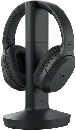 Sony 150 רגל מורחב ארוך טווח RF רעש אלחוטי מפחית אוזניות סטריאו דינאמיות עם בקרת נפח, מתג אילם וניתן להתאמה נוח