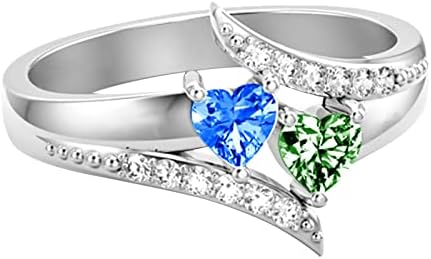 יסטו נשים טבעת תכשיטי נחושת גבירותיי טבעת יום הולדת אבן שם האהבה יום מתנת אירוסין טבעת