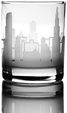 כוסות ויסקי של מוצרי גרינליין - כלי שתייה של 10 אונקיות לאוהבי שיקגו-חרוט בשיקגו, אילינוי סקייליין-כלי