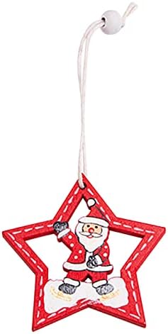 מתנדנד אורות בפתח חג המולד תליון קריקטורה יצירתי עץ חג המולד קישוט תליון קטן עץ סימן עץ חג