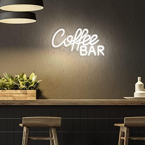 קפה ניאון סימן עבור קיר תפאורה לבן הוביל מילה ניאון אורות מופעל קפה סימן קפה בר ניאון סימן