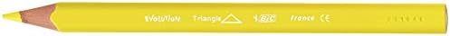 עפרונות צביעה משולשים של Bic Kids Evolutions - חבילה של 48 עפרונות בצבעים שונים