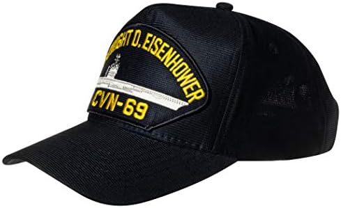 דווייט אייזנהאואר-69 נושאת מטוסים ספינה סמל תיקון כובע חיל הים כחול בייסבול כובע