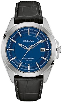 שעון רצועת עור מדויק לגברים של בולובה