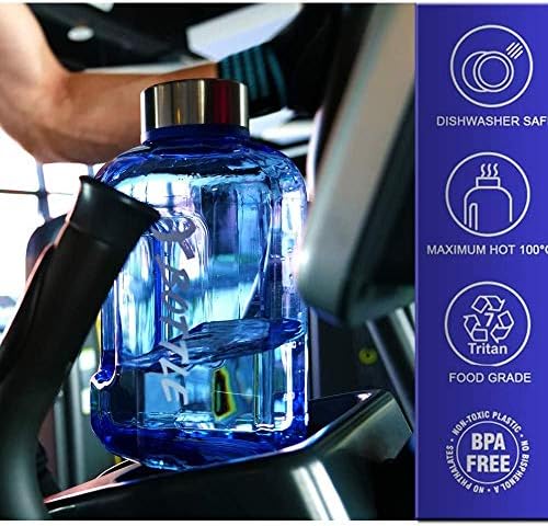 בקבוק מים חצי גלון חצי גלון, בקבוק מים 84oz BPA BPA חינם מדיח כלים הידרציה בטוחה עם זמן מוטיבציה סימן