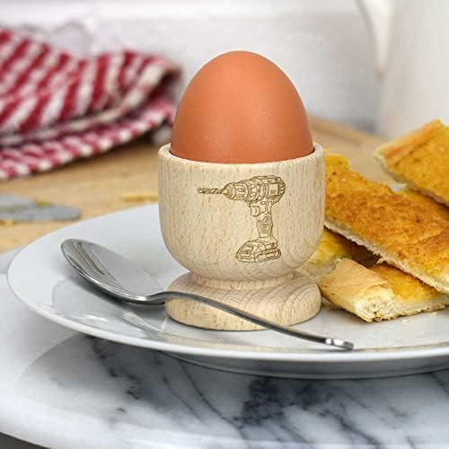 אזידה 'מקדחה חשמלית' כוס ביצה מעץ