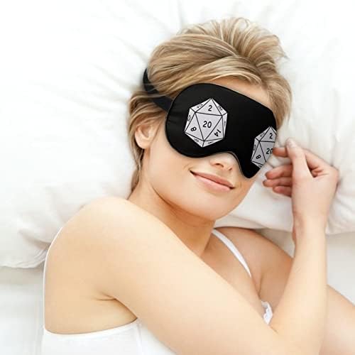 מסכת עיניים רכה של D20 קוביות אפקטיביות הצללה מסכת שינה נוחות כיסוי עיניים עם רצועה מתכווננת אלסטית