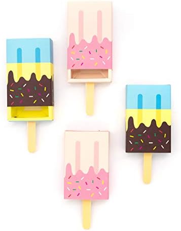 Auear, 12 קופסאות מתנה של חבילות צורה של ארטיק גלידה גלידה קופסא קופסא מיני קריקטורה ממתק נייר קיפול