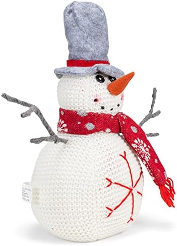 איש שלג מפואר עם כובע אפור