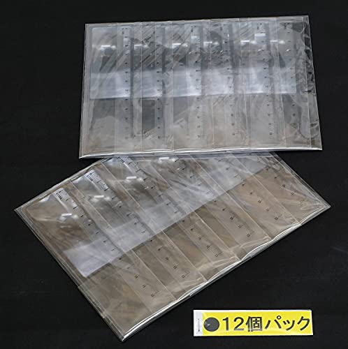 תוצרת יפן ט22-ש-אד01 - 12 4.7 אינץ ' סרגל עם זכוכית מגדלת, חבילה של 12