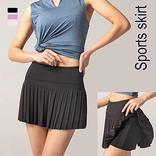 חצאיות טניס קפלים לנשים גולף ספורטי של אתלטי קל משקל לניהול פעילות גופנית מקורה עם מכנסי כיסי כדור