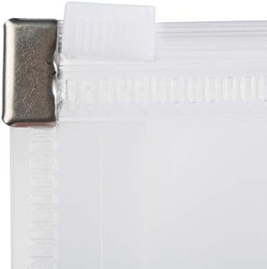 ריבה נייר, פלסטיק 3 חור אגרוף קלסר מעטפות עם סגירת רוכסן - 10 גודל - 6 איקס 9 1/2 - ברור - 108 / חבילה
