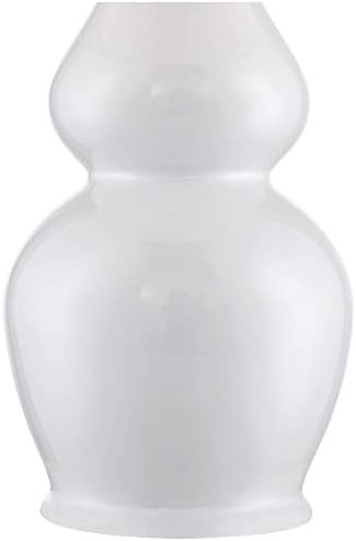 360 תאורת ג 'יין מודרני שולחן מנורות 25 גבוה סט של 2 לבן קרמיקה כפול דלעת בד מחודד תוף צל דקור לחדר