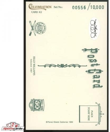 בילי וויליאמס חתם על גלויה של פרז-סטיל